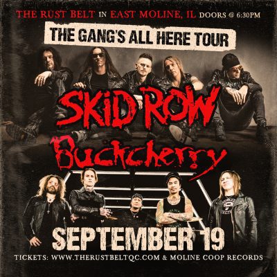 Skid Row And Buckcherry Coming To East Moline's Rust Belt In September