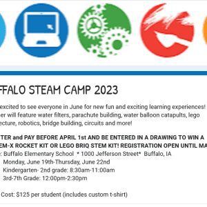 Buffalo Elementary Hosting STEAM Camp This Summer