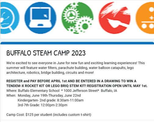 Buffalo Elementary Hosting STEAM Camp This Summer