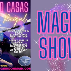 Magic Show Popping Up At Davenport's Mockingbird On Main TODAY!