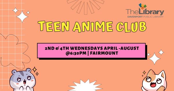 Teen Anime Club Taking Place Tonight At Davenport Fairmount Library