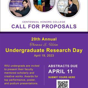 Western Illinois University Deadline Extended for Undergraduate Research Day Abstracts