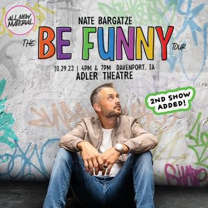 Nick Bargatze Coming To Davenport's Adler Theatre Tonight