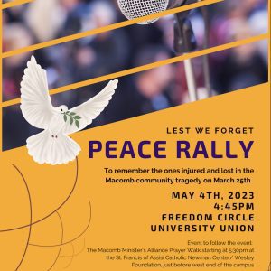 Peace Rally Today at Western Illinois University Union