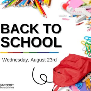 Davenport Community School District '23-'24 Year Starts Wednesday