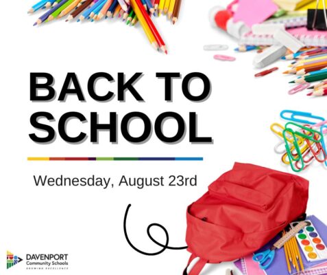 Davenport Community School District '23-'24 Year Starts Wednesday