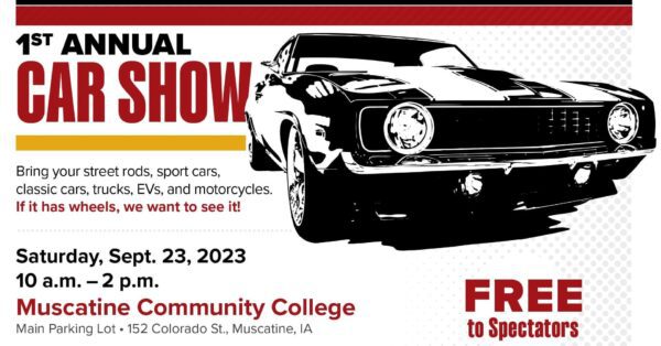 Muscatine Community College’s 1st Car Show Coming September 23!