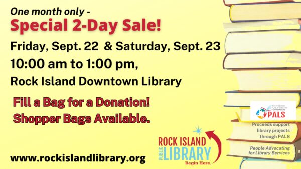 Rock Island Public Library Book Sale Extending To Two Days Sept. 22-23