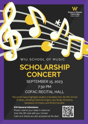 Western Illinois University School of Music to Host Scholarship Concert Sept. 15