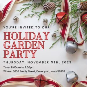 Holiday Garden Party Blooms at Green Thumbers November 9!