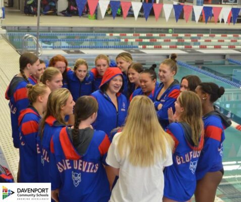 Davenport Central Girls Swim Team Wins MAC Championship Title