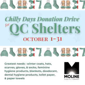 Moline Public Library Hosting Chilly Days Donation Drive