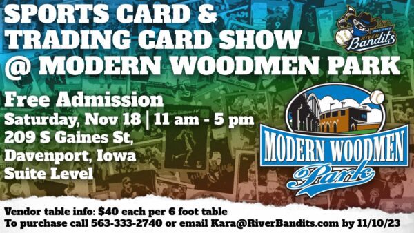 River Bandits Inaugural Sports Card Show Slated for November 18