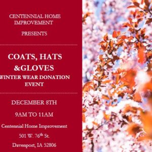 Help Iowa And Illinois People In Need This Holiday Season With Coats, Hats And Gloves