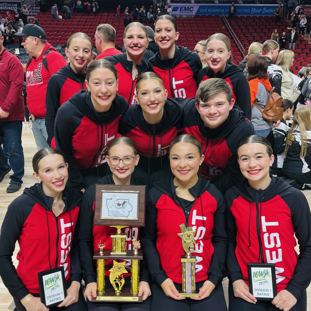 Davenport West High Diamond Dancers Score Big At Iowa State Dance