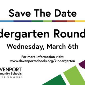 Davenport Kindergarten Roundup Coming Wednesday, March 6