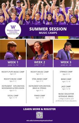 Western Illinois University Holding Summer Music Camps