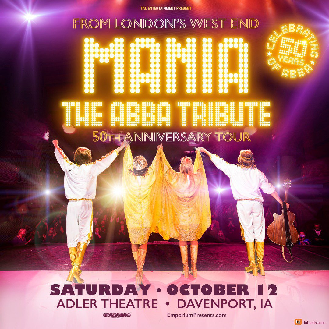 Mania: The Abba Tribute Coming To Iowa's Adler Theatre 