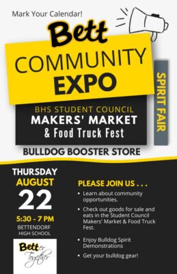 Save The Date For The Bettendorf Community Expo August 24
