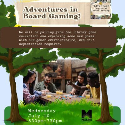 Moline Public Library Hosting Evening Of Board Gaming For Teens And Adults
