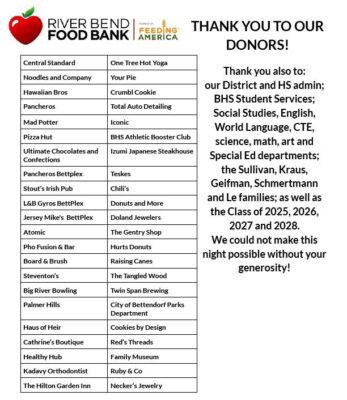 Bettendorf High School Raises Over $3K For River Bend Food Bank