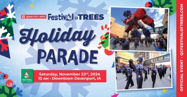 Festival Of Trees Balloon Parade Floats Into Downtown Davenport Today!