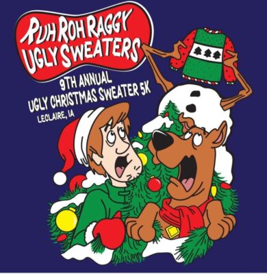 LeClaire Ugly Christmas Sweater 5K Running Into Iowa