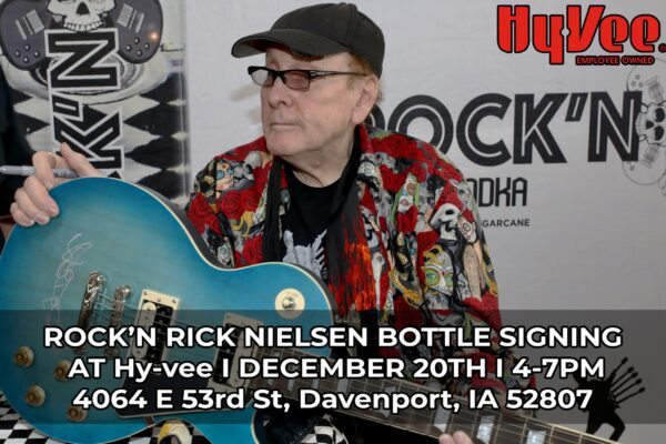 No Cheap Trick, Rick Nielsen Signing Bottles Of Rock'N Vodka At Davenport HyVee Today