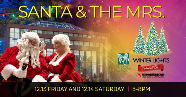 Santa And Mrs. Claus Flying Into Rock Island's Quad City Botanical Center This Weekend