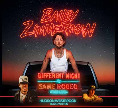 Bailey Zimmerman, Hudson Westbrook And Blake Whiten Coming To Moline's Vibrant Arena