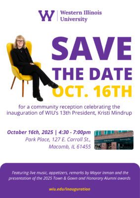 Western Illinois University Presidential Inauguration Set for Oct. 16