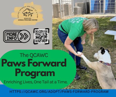 Quad City Animal Welfare Center Offering Paws Forward Program