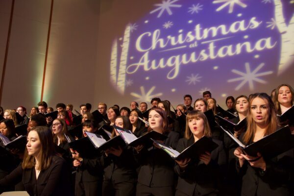 A scene from the 2019 Christmas at Augustana concert at Centennial Hall, Rock Island.