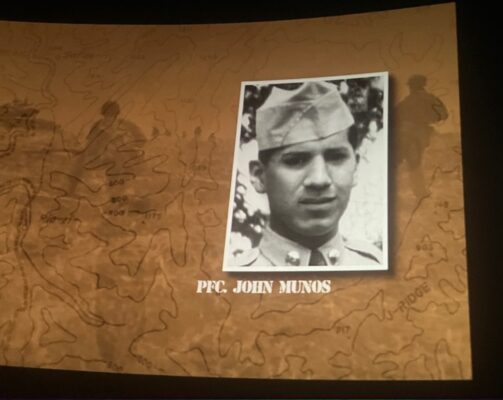 John Munos (who was killed at 23 in the Korean War in August 1951).