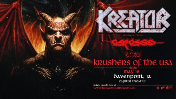 Kreator Bringing The Heat To Davenport's Capitol Theatre