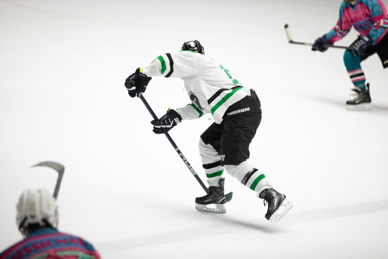men playing hockey