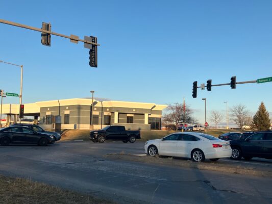 A new roundabout will replace the four-way stop light intersection of Kimberly Road and Fairmount Street, three miles west of NorthPark Mall (photo by Jonathan Turner).