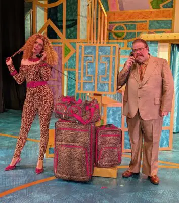 Sarah Hayes and Jeremy Littlejohn play brother and sister in "Luycky Stiff."