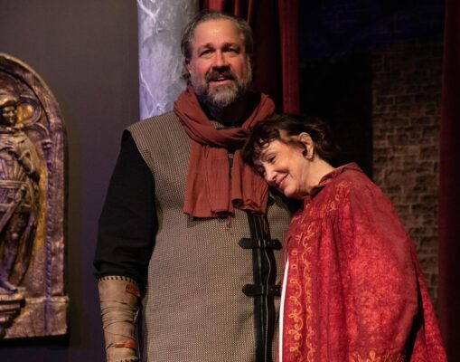 Black Box artistic director Lora Adams and Jeremy Mahr in the BBT production of "The Lion in Winter," in November 2025.