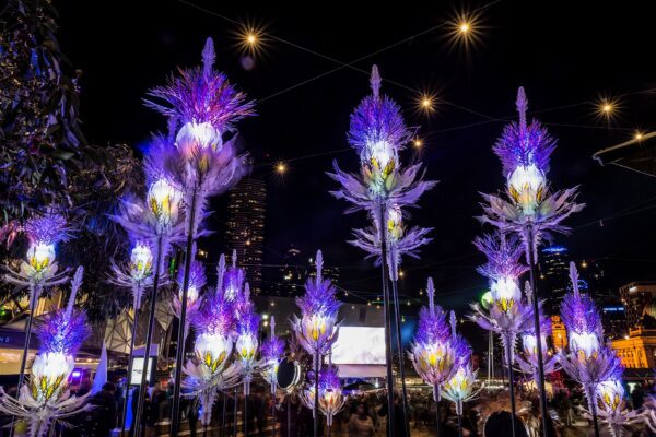 "Luminous Intervention" is a light installation Skunk Control created for its home city of Melbourne, Australia.
