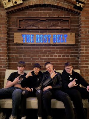 Members of 7 Ark, at the Rust Belt are (L-R) Landon Taylor, Raunak Epping, Dom Stutenberg, and Landon Sanders.