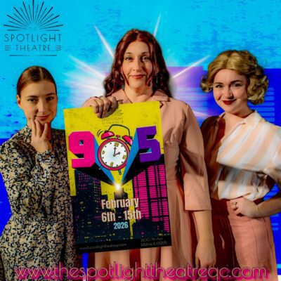 The new "9 to 5" at Spotlight (1800 7th Ave., Moline) stars Haley Tromblee, left, Shana Kulhavy and Katie Griswold.