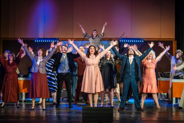 A scene from "9 to 5," directed by Becca Casad, at Spotlight Theatre, which opens Friday, Feb. 6, 2026.