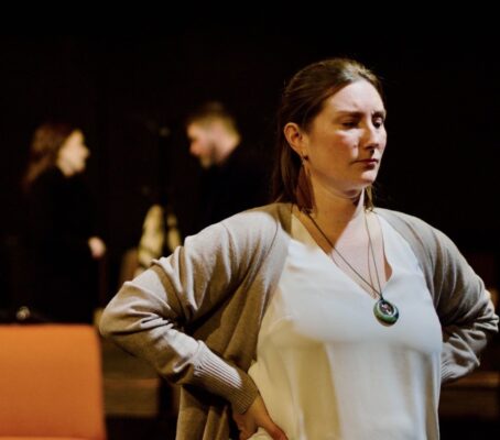 Stephanie Burrough in "God of Carnage," running Feb. 27 to March 8 at Playcrafters, 4950 35th Ave., Moline.