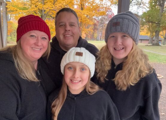 Jenny and Greg Hipskind and their daughters Leah and Emma.