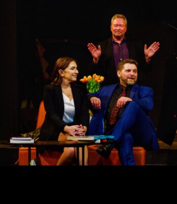 "God of Carnage" features Leslie Day, Mike Schulz (top) and Thomas Alan Taylor.