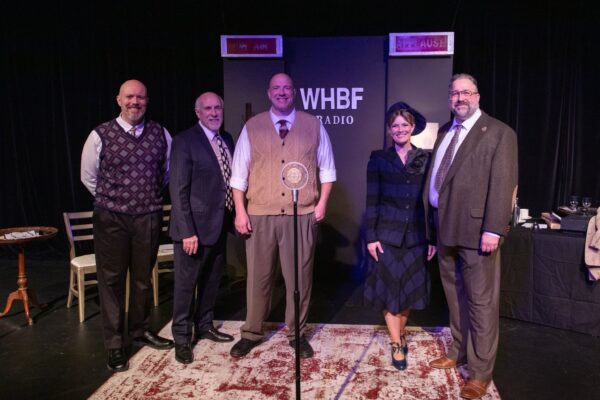 "The Adventures of Sam Steele" features (L-R) Jim Adamson, Jeff Adamson, Patrick Adamson, Jessica White and Jeremy Mahr.