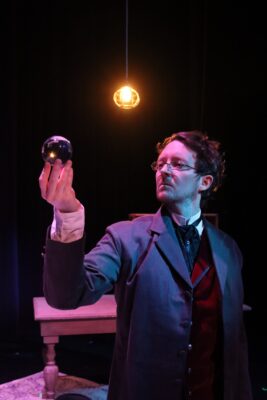 Dan Hale plays Dr. Jekyll and Mr. Hyde in the new one-man production of "Strange Case," at Galvin Fine Arts Center, Davenport, March 28 at 7 p.m. (photo by Miranda Richards).