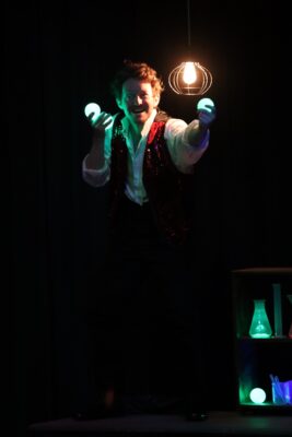 Dan Hale plays Dr. Jekyll and Mr. Hyde in the new one-man production of "Strange Case," at Galvin Fine Arts Center, Davenport, March 28 at 7 p.m. (photo by Miranda Richards).