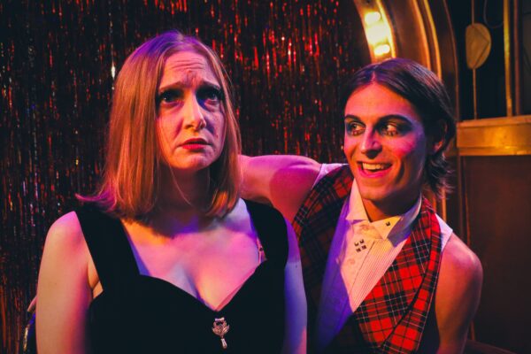 Steph Moeller and John Whitson in "Cabaret," running at Prospect Park in Moline April 10-19, 2026.